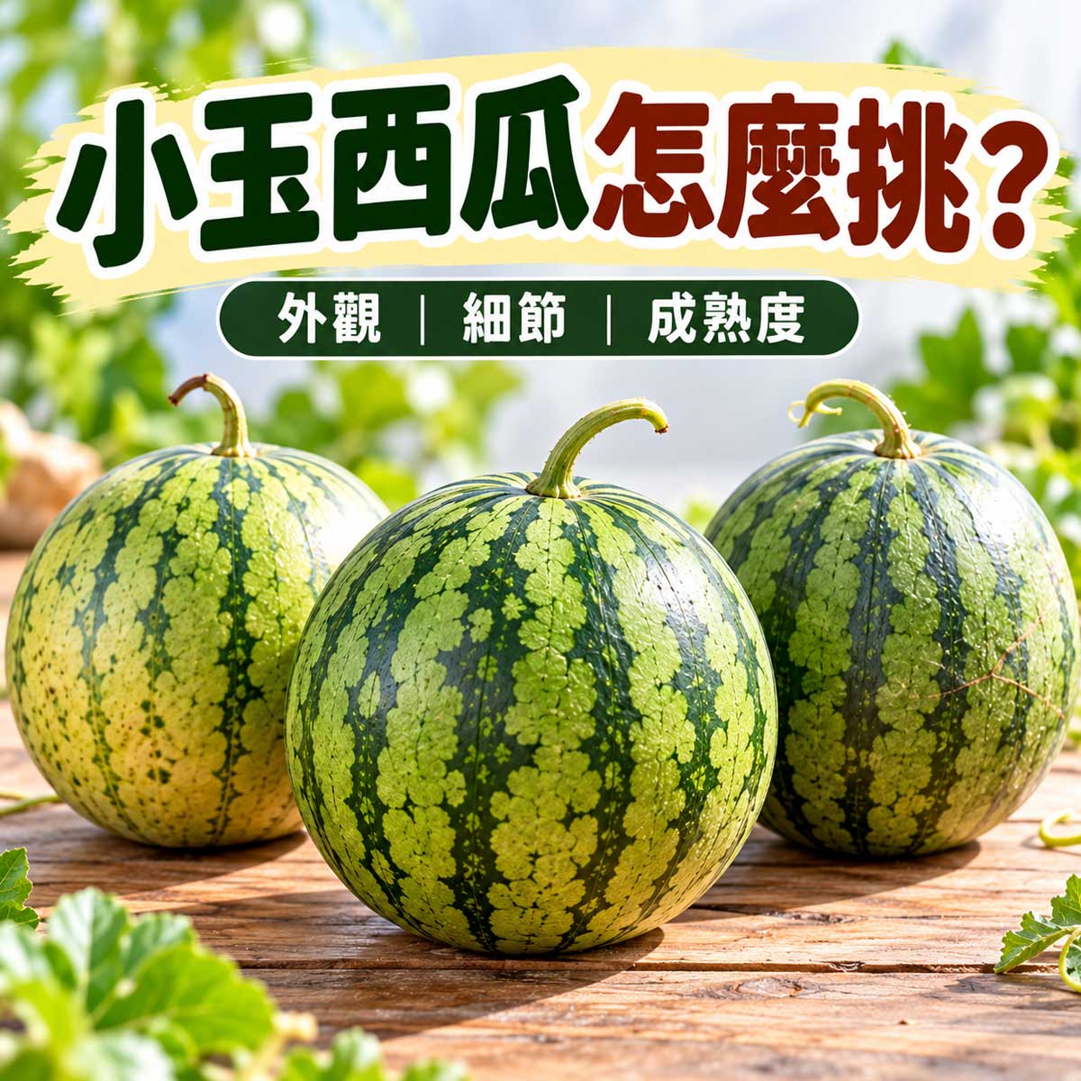 小玉西瓜怎麼挑代表圖