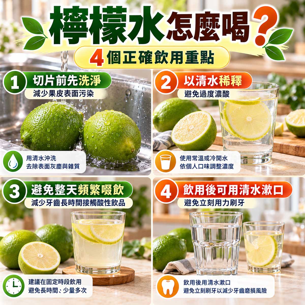 檸檬水怎麼喝？清洗、稀釋、飲用頻率與牙齒保護注意事項｜北投之家水果買賣平台