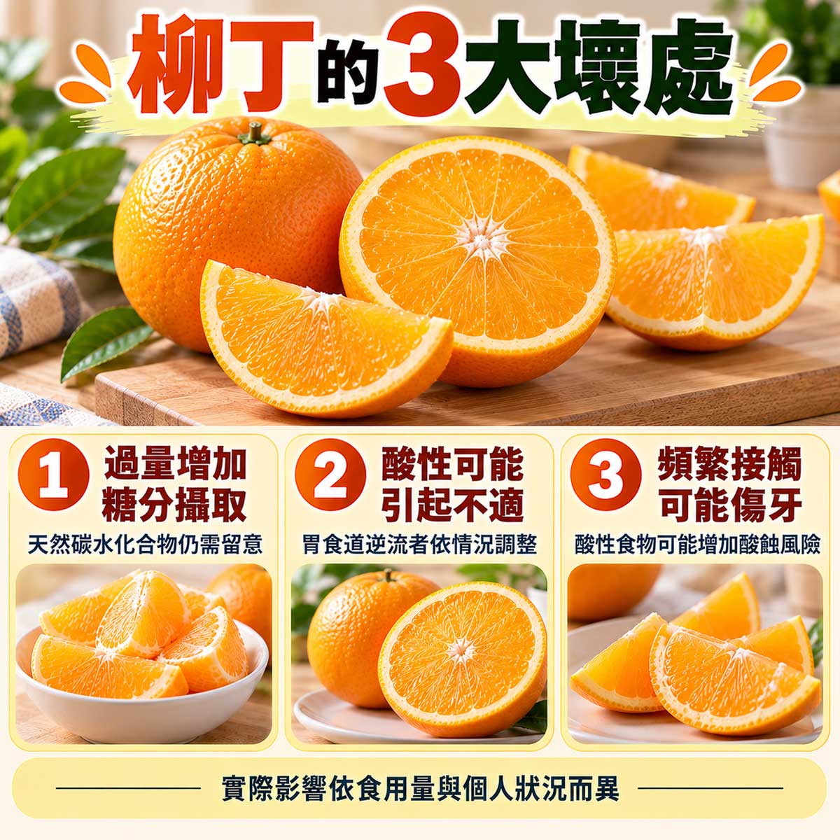 柳丁3大壞處，糖分攝取、酸性刺激與牙齒酸蝕風險｜北投之家水果買賣平台