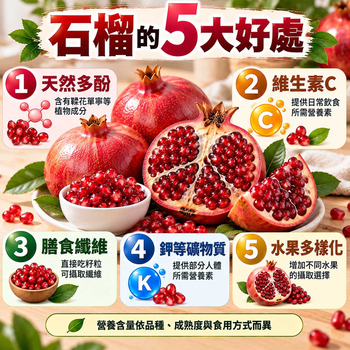 石榴的好處與壞處