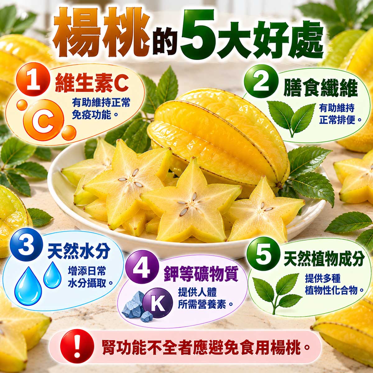 楊桃的好處與壞處