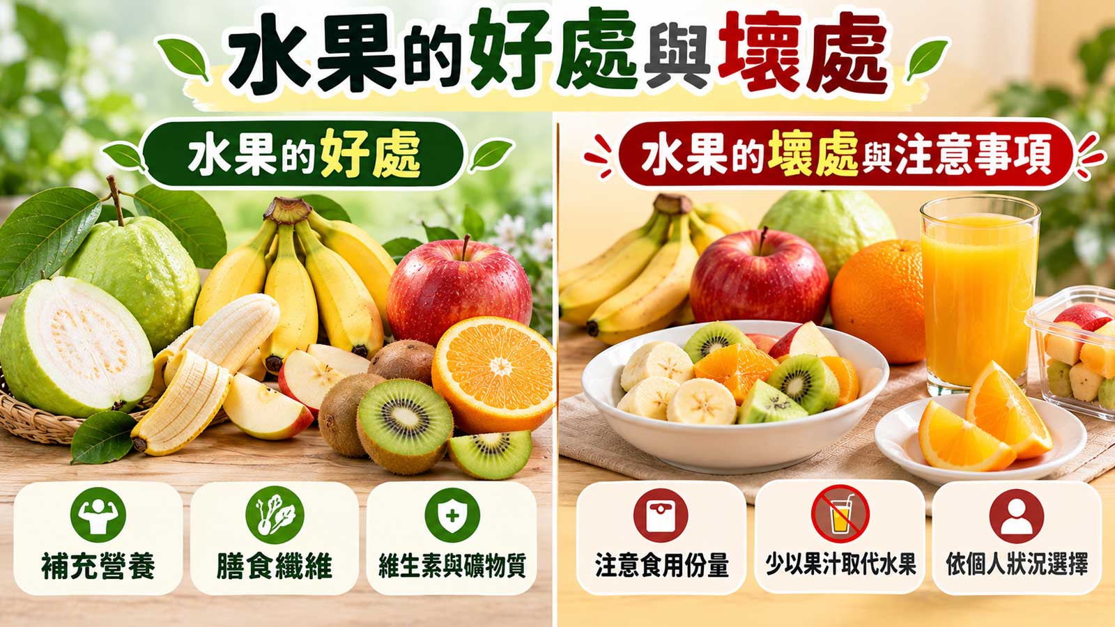 水果的好處與壞處，常見水果營養價值與食用注意事項