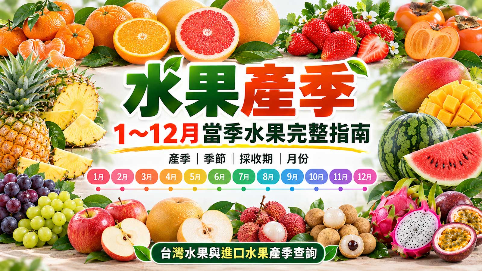 水果產季指南,認識台灣與進口水果的採收和上市時段