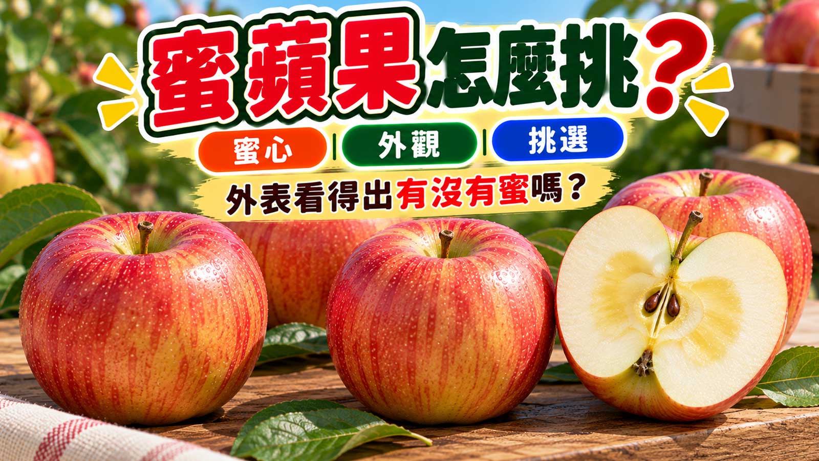蜜蘋果蜜心蜜腺切面與外觀判斷挑選封面