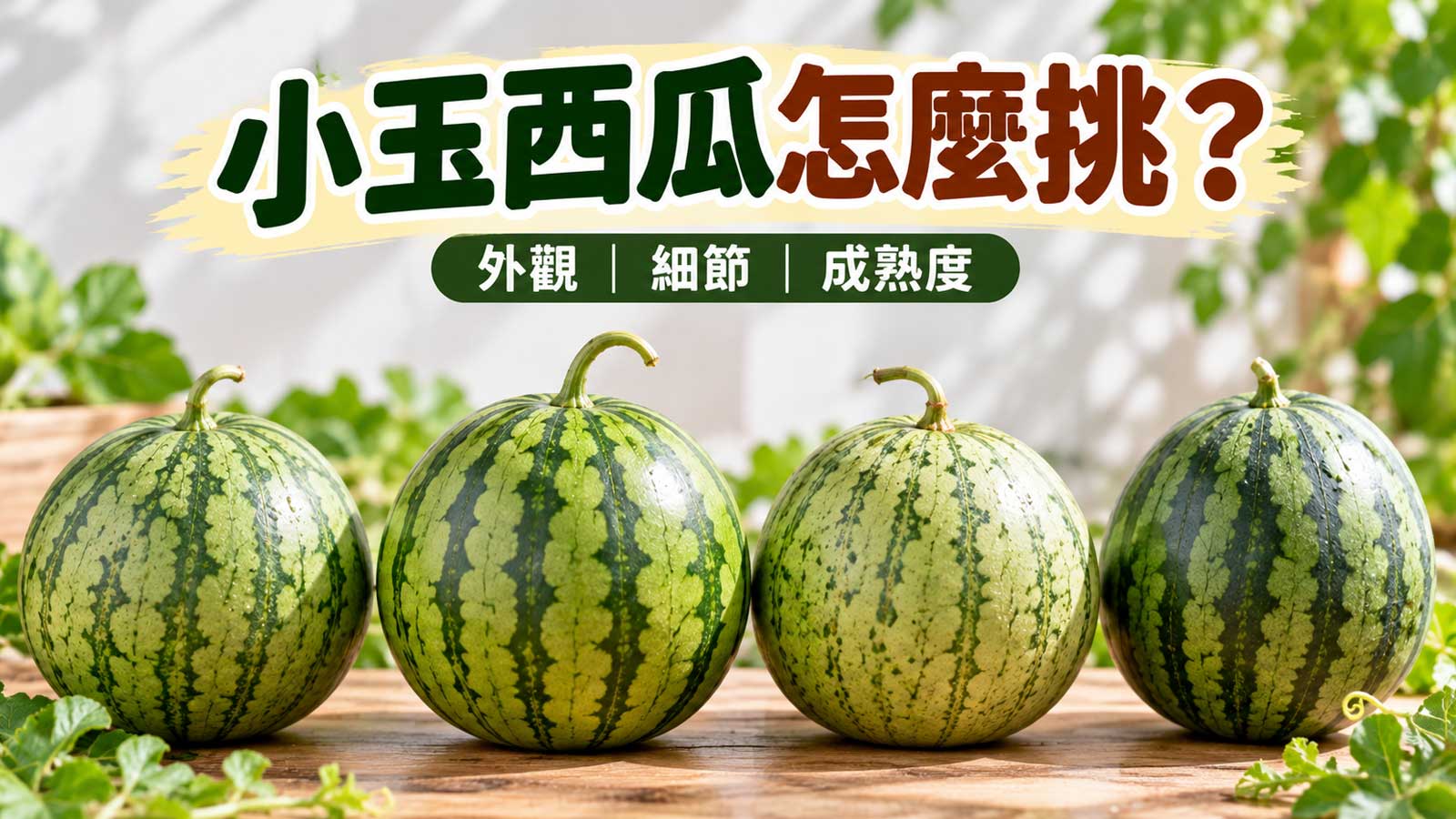 小玉西瓜怎麼挑封面圖