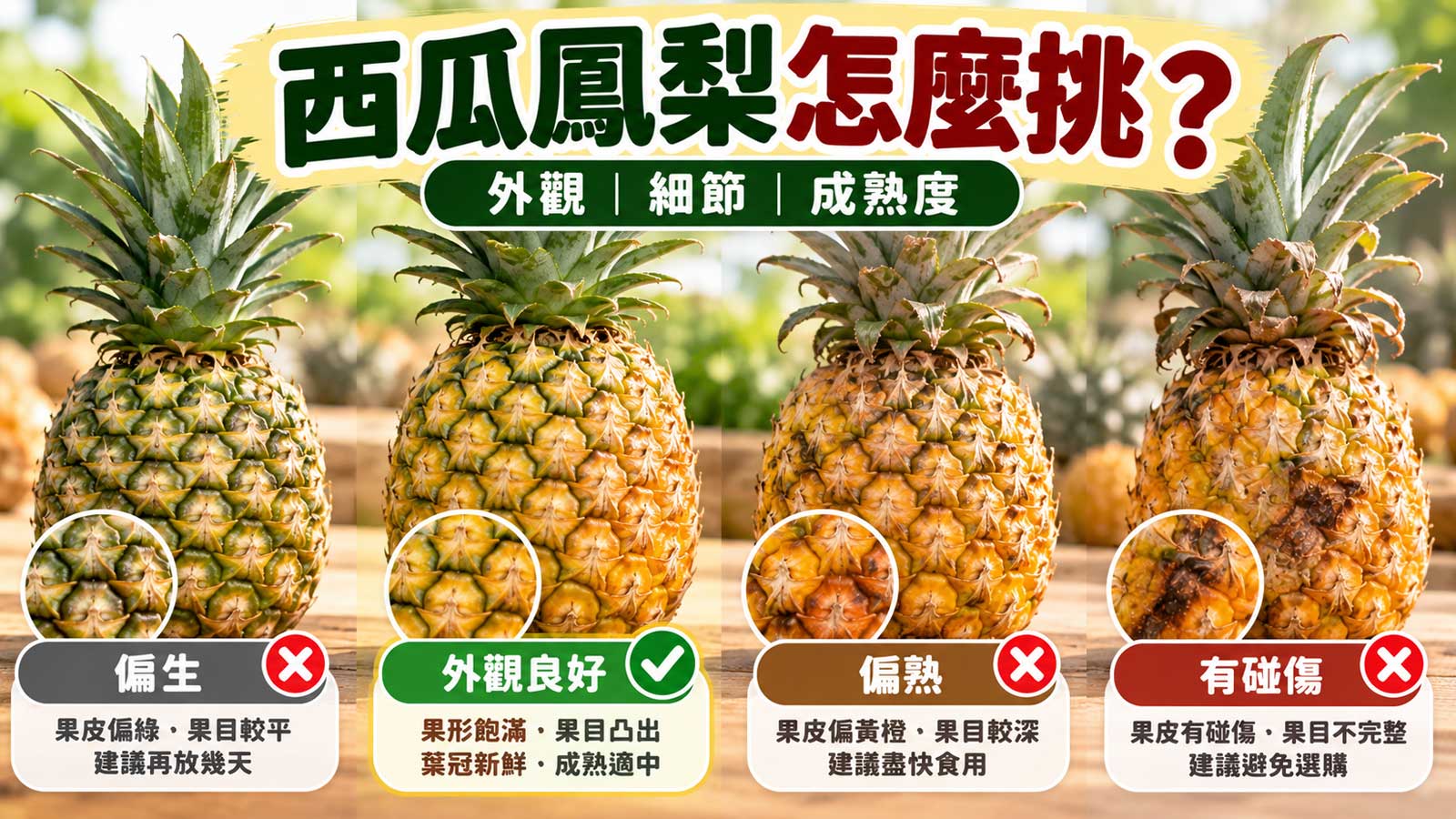 西瓜鳳梨大果果形重量與多汁狀態挑選封面