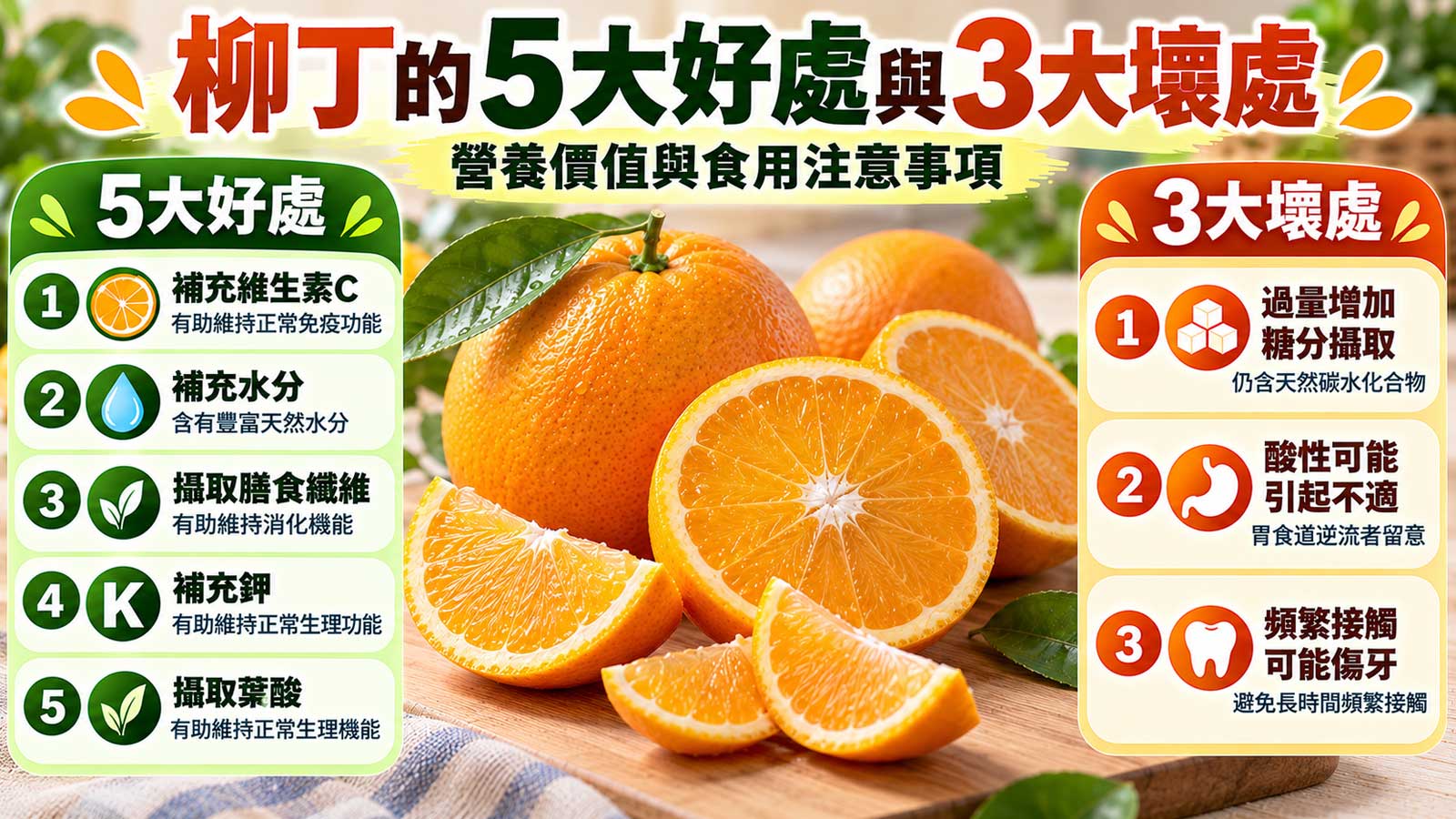柳丁的5大好處與3大壞處及食用注意事項，柳丁營養與食用風險比較｜北投之家水果買賣平台